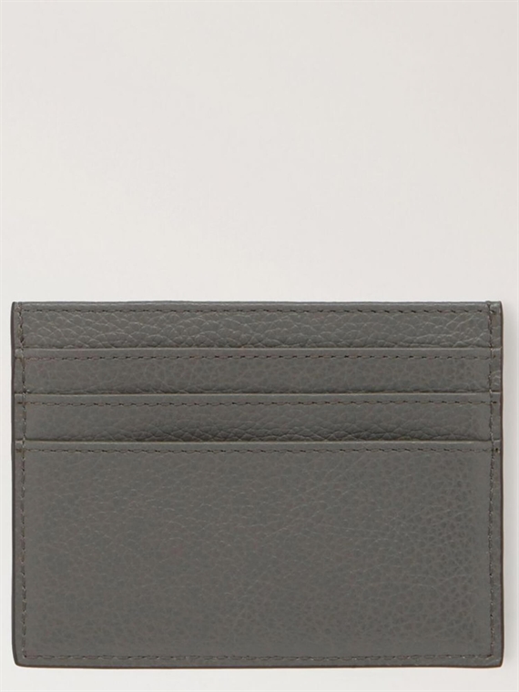 Mulberry Zipped Credit Card Slip Charcoal Small Classic Grain